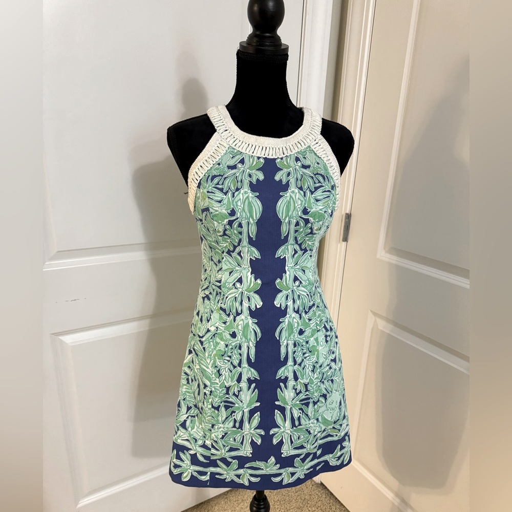 Lily Pulitzer Blue, Green, White Spring Dress